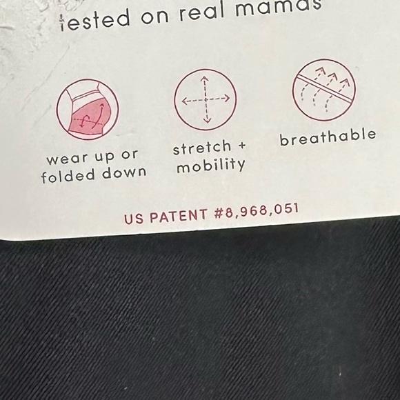 NWT Isabel Maternity Belly Panel Black Leggings size S - Picture 5 of 5